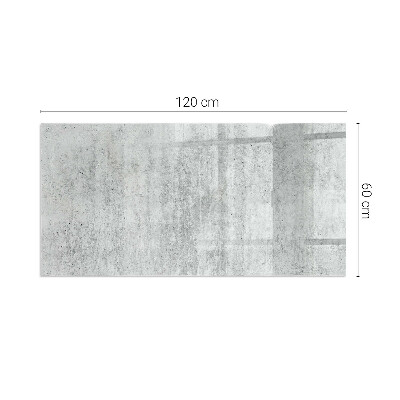 Plaque verre pour poêle rectangulaire Texture de béton brut