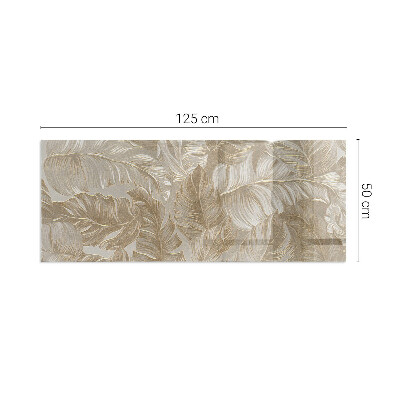 Plaque verre pour poêle rectangulaire Feuilles aux motifs subtils