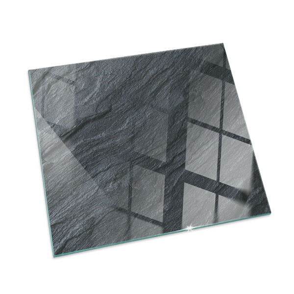 Plaque de sol en verre pour poêle rectangulaire Texture de la surface de la pierre