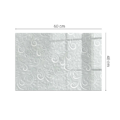 Plaque de sol en verre pour poêle rectangulaire Motif végétal élégant