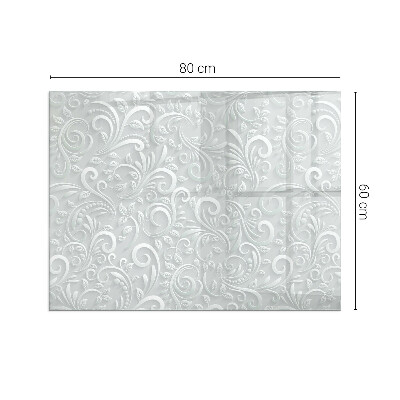 Plaque de sol en verre pour poêle rectangulaire Motif végétal élégant