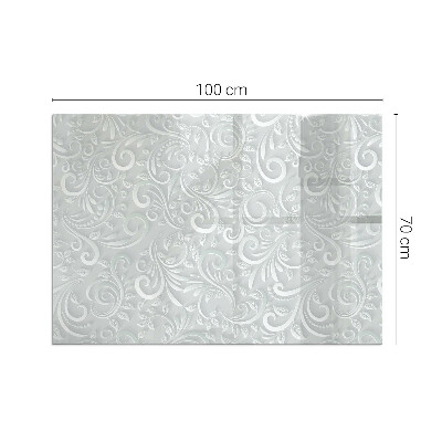 Plaque de sol en verre pour poêle rectangulaire Motif végétal élégant