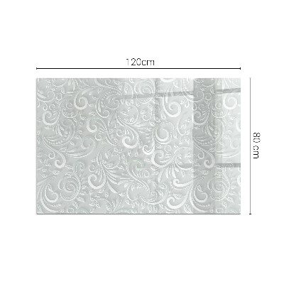 Plaque de sol en verre pour poêle rectangulaire Motif végétal élégant