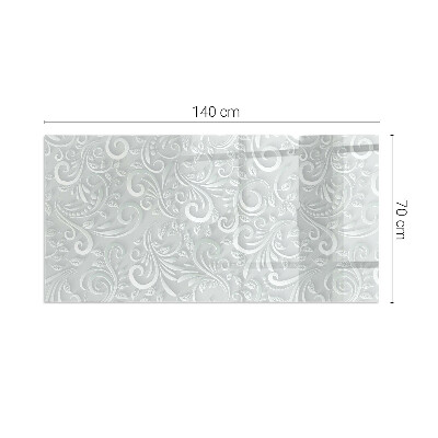 Plaque de sol en verre pour poêle rectangulaire Motif végétal élégant