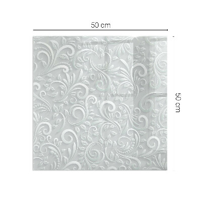 Plaque de sol en verre pour poêle rectangulaire Motif végétal élégant