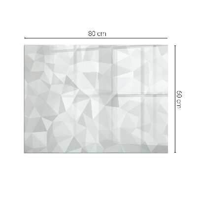 Plaque verre pour poêle rectangulaire Motif géométrique abstrait