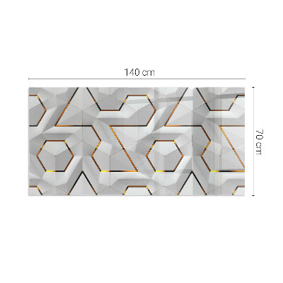 Plaque de sol en verre pour poêle rectangulaire Motif géométrique 3D