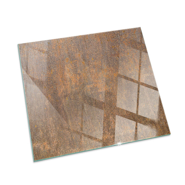 Plaque de sol en verre pour poêle rectangulaire Texture de rouille sur le fond