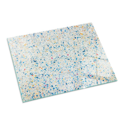 Plaque verre pour poêle rectangulaire Motif de texture abstrait