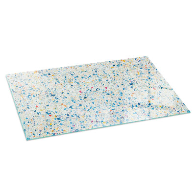 Plaque verre pour poêle rectangulaire Motif de texture abstrait