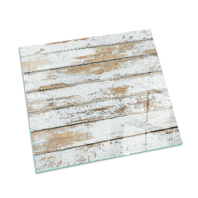 Plaque de sol en verre pour poêle rectangulaire Planche de bois endommagée