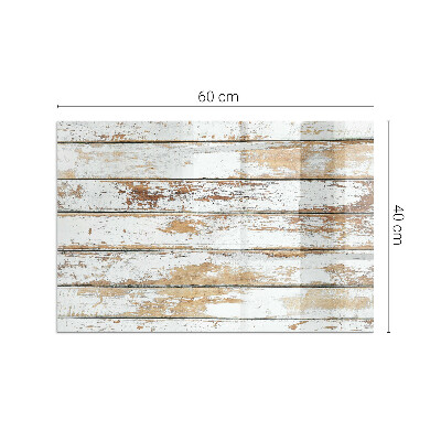 Plaque de sol en verre pour poêle rectangulaire Planche de bois endommagée