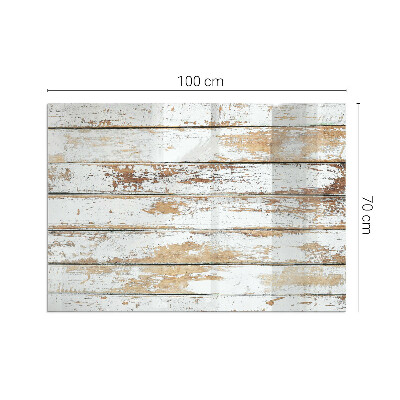 Plaque de sol en verre pour poêle rectangulaire Planche de bois endommagée