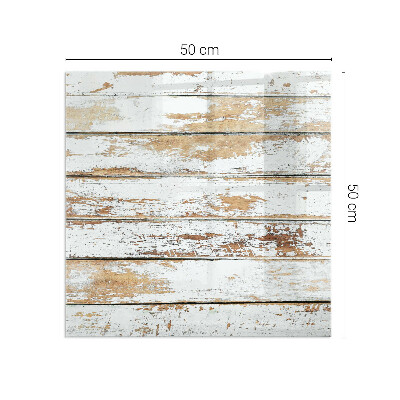 Plaque de sol en verre pour poêle rectangulaire Planche de bois endommagée