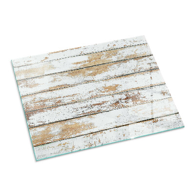Plaque de sol en verre pour poêle rectangulaire Planche de bois endommagée