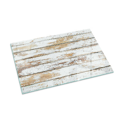 Plaque de sol en verre pour poêle rectangulaire Planche de bois endommagée