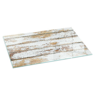 Plaque de sol en verre pour poêle rectangulaire Planche de bois endommagée