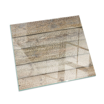 Plaque de sol en verre pour poêle rectangulaire Planches de bois naturel