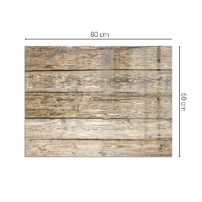 Plaque de sol en verre pour poêle rectangulaire Planches de bois naturel