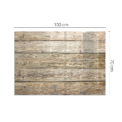 Plaque de sol en verre pour poêle rectangulaire Planches de bois naturel