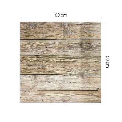Plaque de sol en verre pour poêle rectangulaire Planches de bois naturel