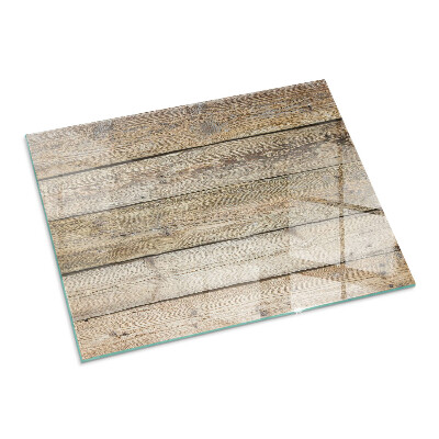 Plaque de sol en verre pour poêle rectangulaire Planches de bois naturel