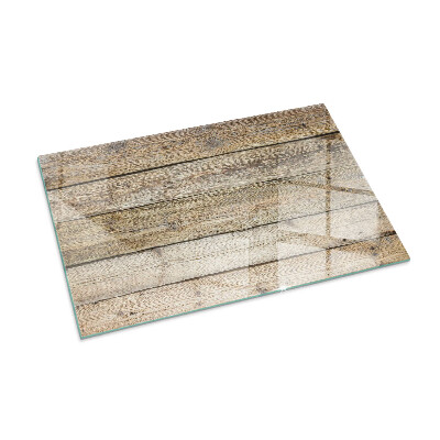 Plaque de sol en verre pour poêle rectangulaire Planches de bois naturel