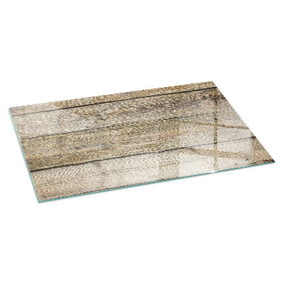 Plaque de sol en verre pour poêle rectangulaire Planches de bois naturel