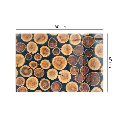 Plaque verre pour poêle rectangulaire Boîte avec bois coupé