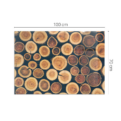 Plaque verre pour poêle rectangulaire Boîte avec bois coupé