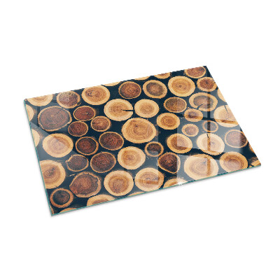Plaque verre pour poêle rectangulaire Boîte avec bois coupé