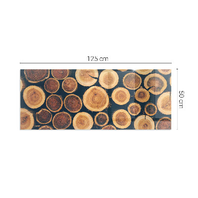 Plaque verre pour poêle rectangulaire Boîte avec bois coupé