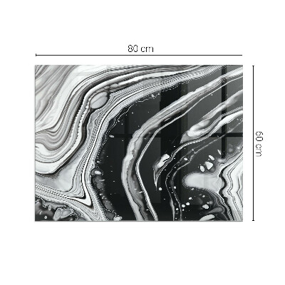Plaque verre pour poêle rectangulaire Vagues et lignes abstraites