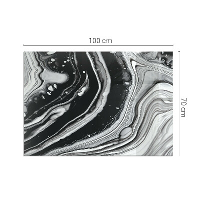 Plaque verre pour poêle rectangulaire Vagues et lignes abstraites