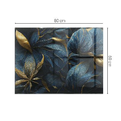 Plaque verre pour poêle rectangulaire Feuilles élégantes en texture