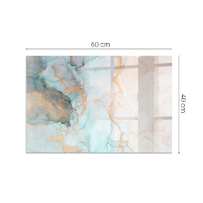 Plaque de sol en verre pour poêle rectangulaire Motif fluide abstrait
