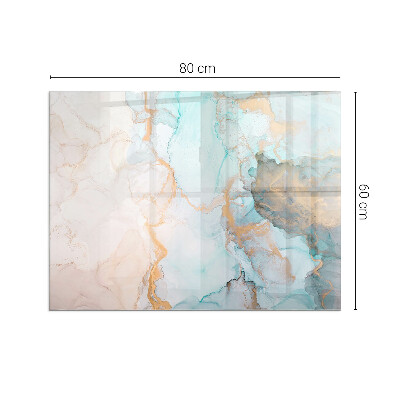 Plaque de sol en verre pour poêle rectangulaire Motif fluide abstrait