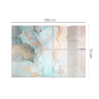 Plaque de sol en verre pour poêle rectangulaire Motif fluide abstrait