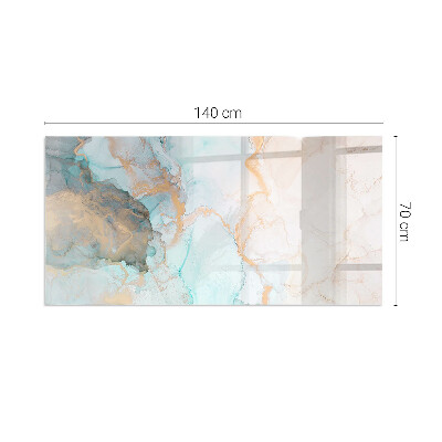 Plaque de sol en verre pour poêle rectangulaire Motif fluide abstrait