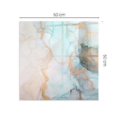 Plaque de sol en verre pour poêle rectangulaire Motif fluide abstrait