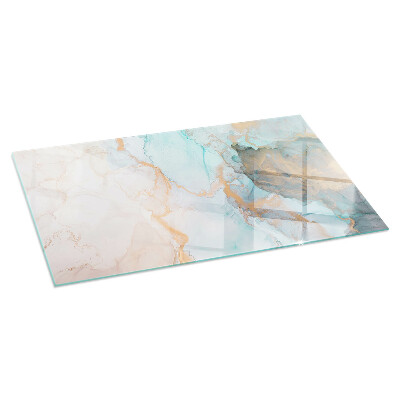 Plaque de sol en verre pour poêle rectangulaire Motif fluide abstrait