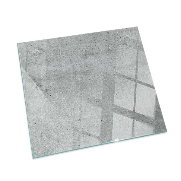 Plaque verre pour poêle rectangulaire Texture de béton brut