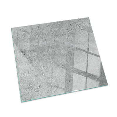 Plaque verre pour poêle rectangulaire Texture de béton brut