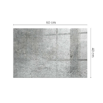 Plaque verre pour poêle rectangulaire Texture de béton brut