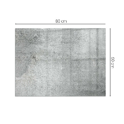 Plaque verre pour poêle rectangulaire Texture de béton brut