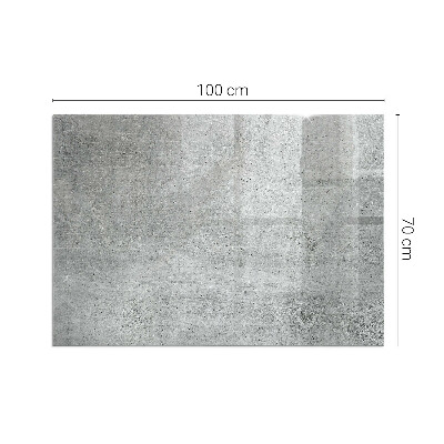 Plaque verre pour poêle rectangulaire Texture de béton brut