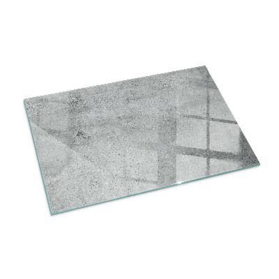 Plaque verre pour poêle rectangulaire Texture de béton brut