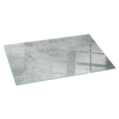 Plaque verre pour poêle rectangulaire Texture de béton brut