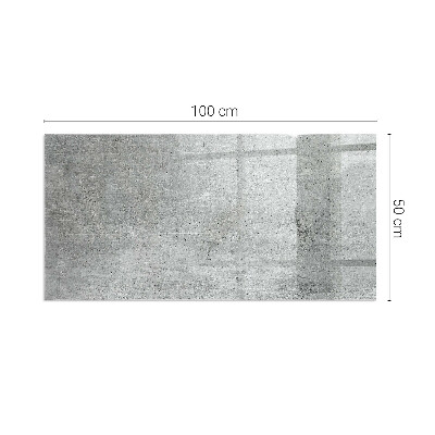 Plaque verre pour poêle rectangulaire Texture de béton brut