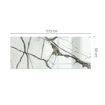Plaque verre pour poêle rectangulaire Motif de veines de marbre